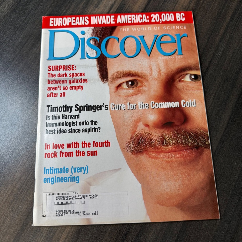 Discover Magazine February 1999 Europeans Invade America Cure‎ for Common Cold